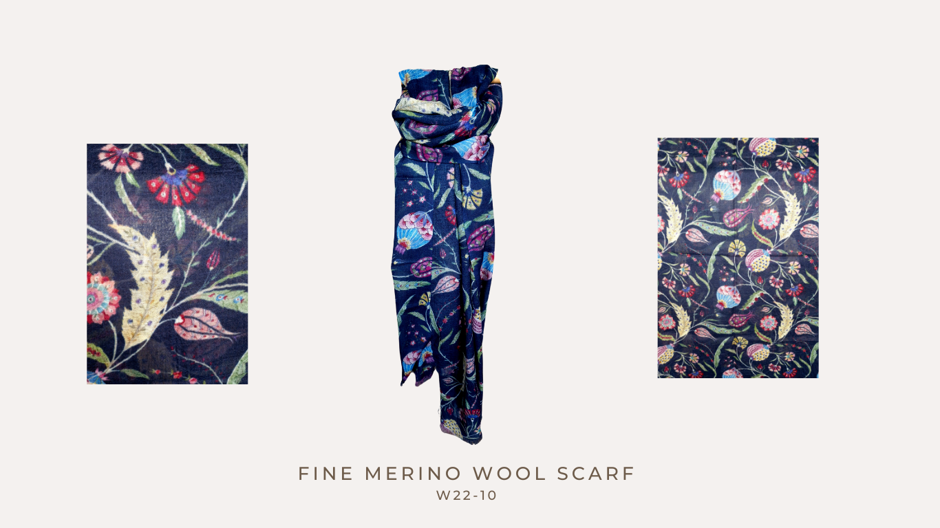 Merino Wool & Silk Scarf