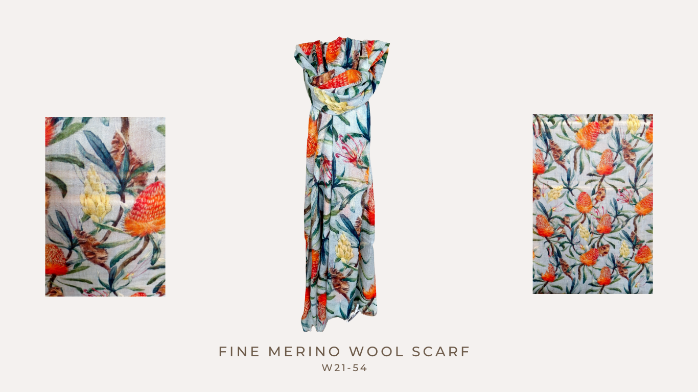 Merino Wool & Silk Scarf