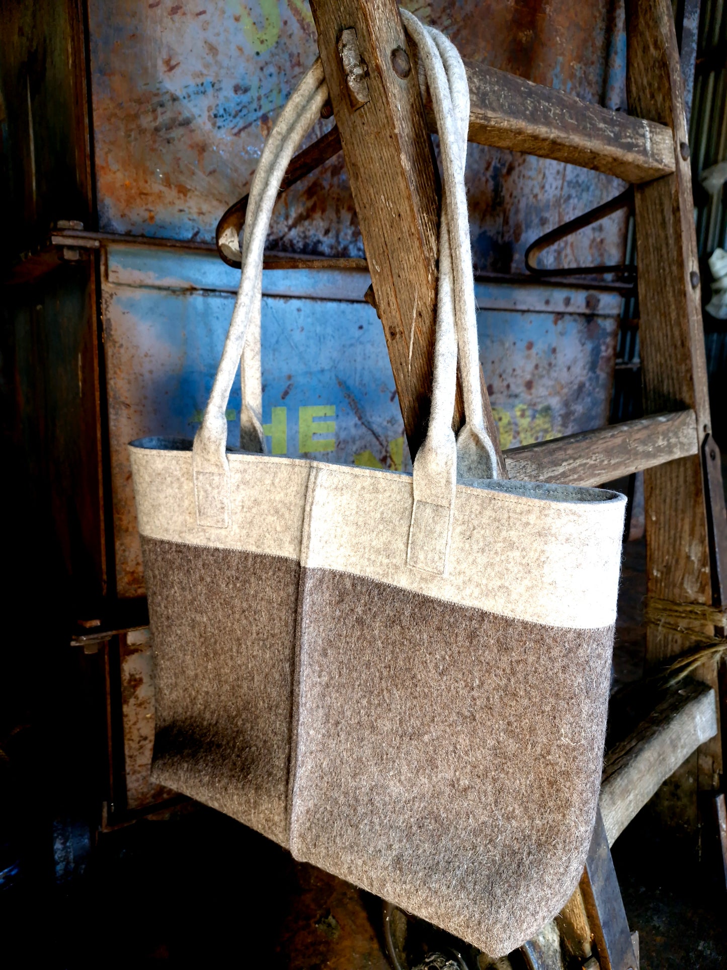 Merino Tote Bag - Two Tone