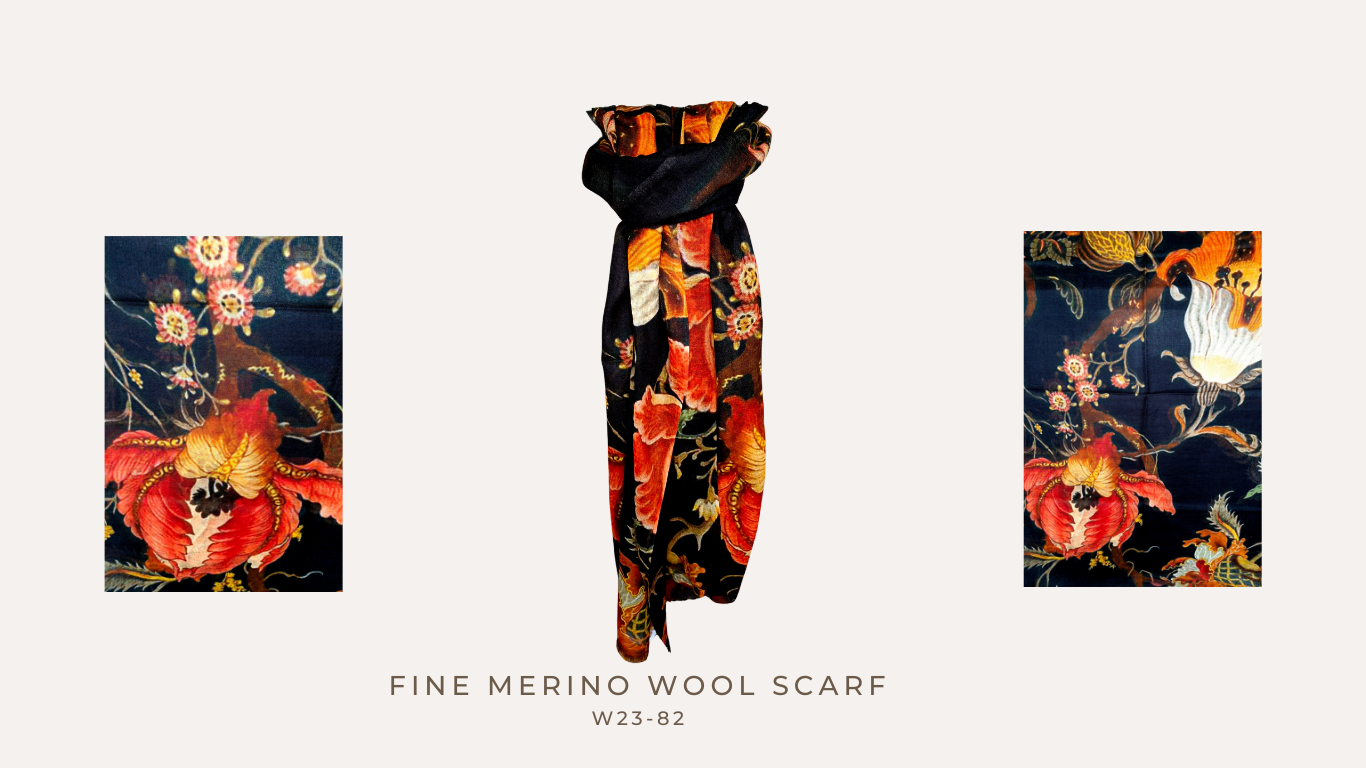 Merino Wool & Silk Scarf