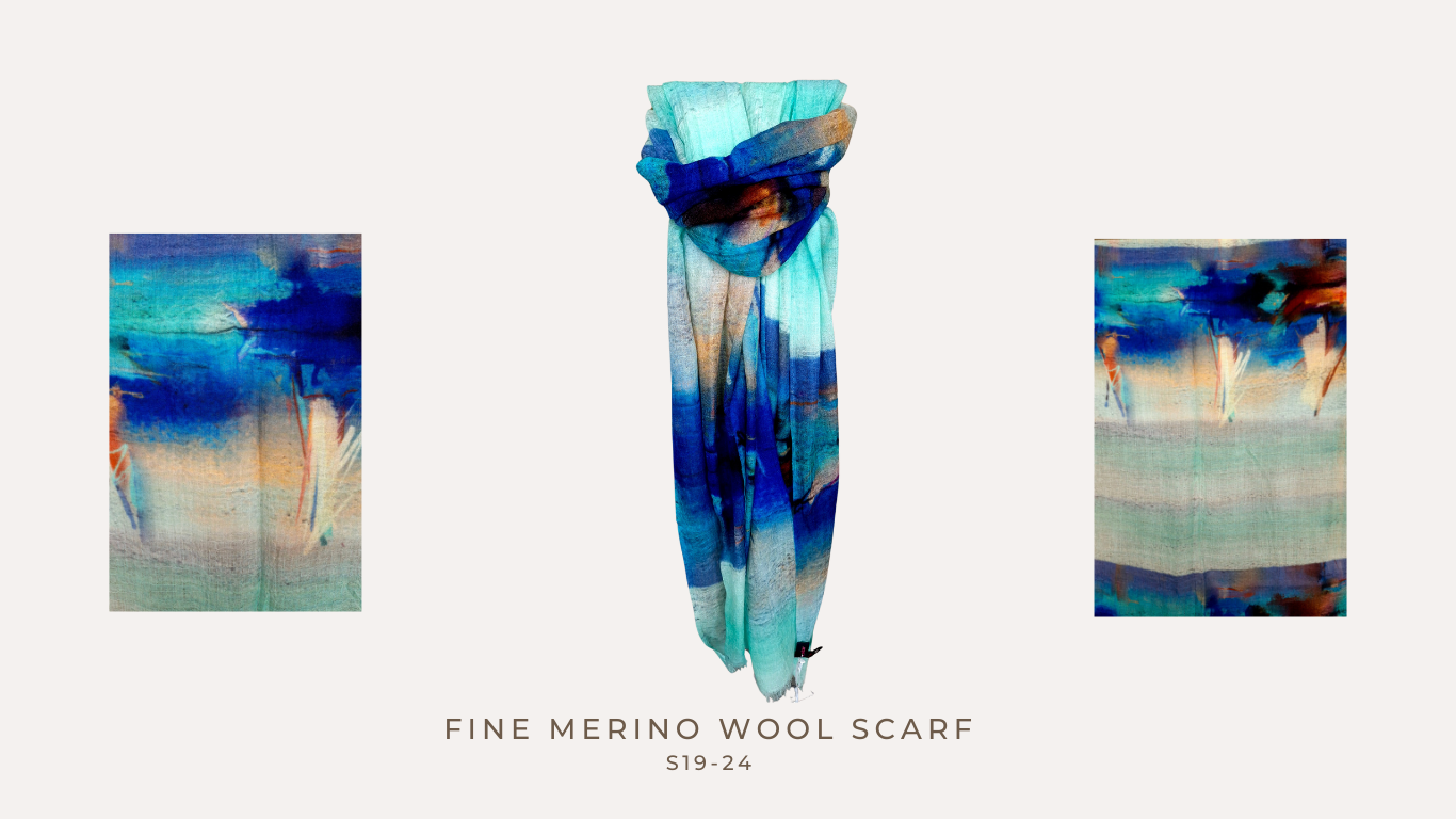 Merino Wool & Silk Scarf
