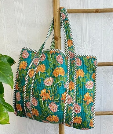 Cotton Quilted Tote Bag