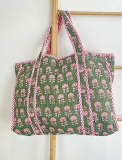Cotton Quilted Tote Bag
