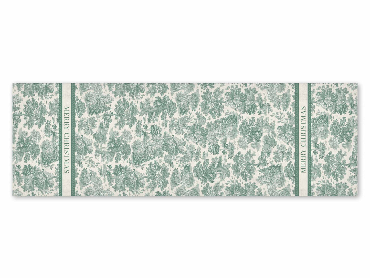 Linen Christmas Toile Green