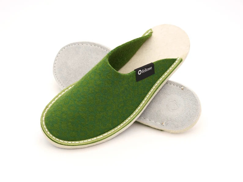 Olive Green Feltme Slipper – Lana Hue - Main Image