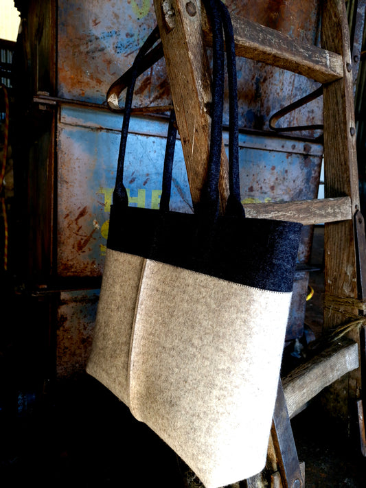 Merino Tote Bag - Two Tone