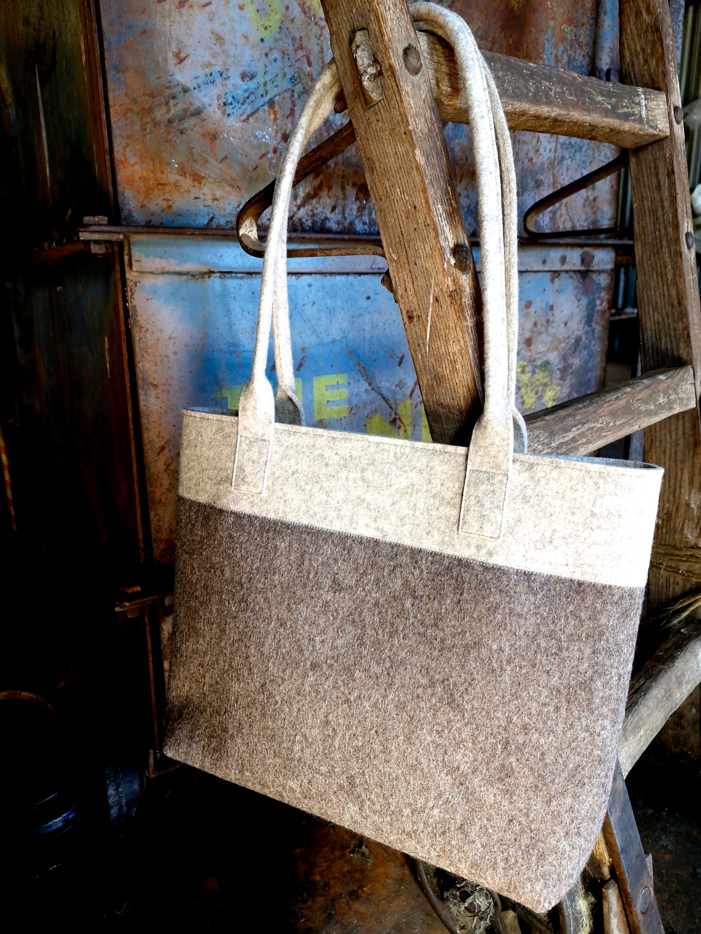 Merino Tote Bag - Two Tone
