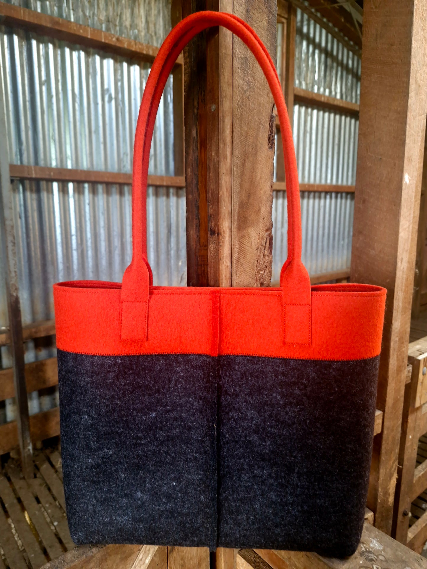 Merino Tote Bag - Two Tone