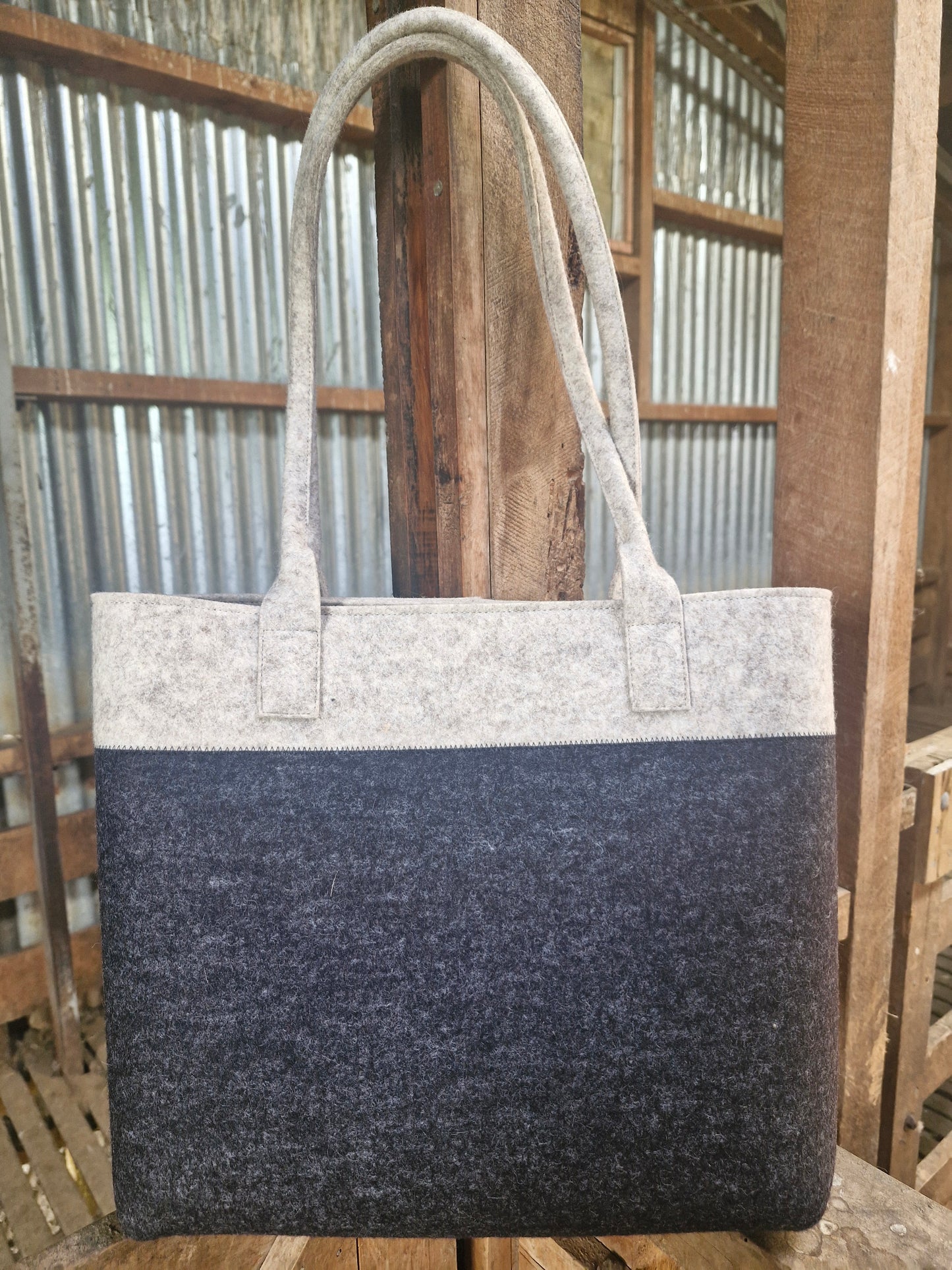 Merino Tote Bag - Two Tone