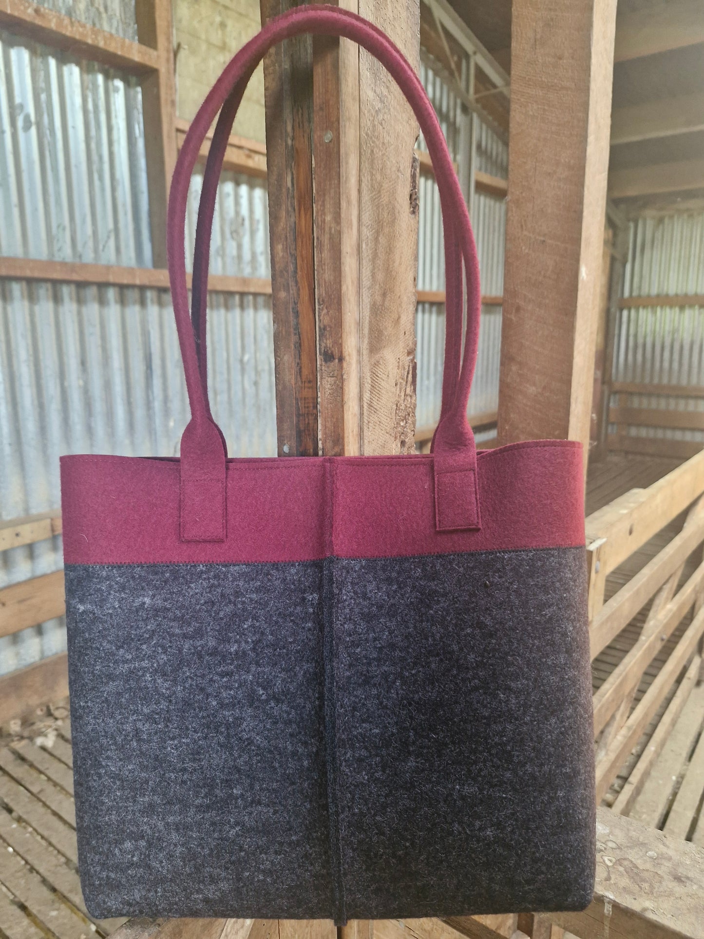 Merino Tote Bag - Two Tone