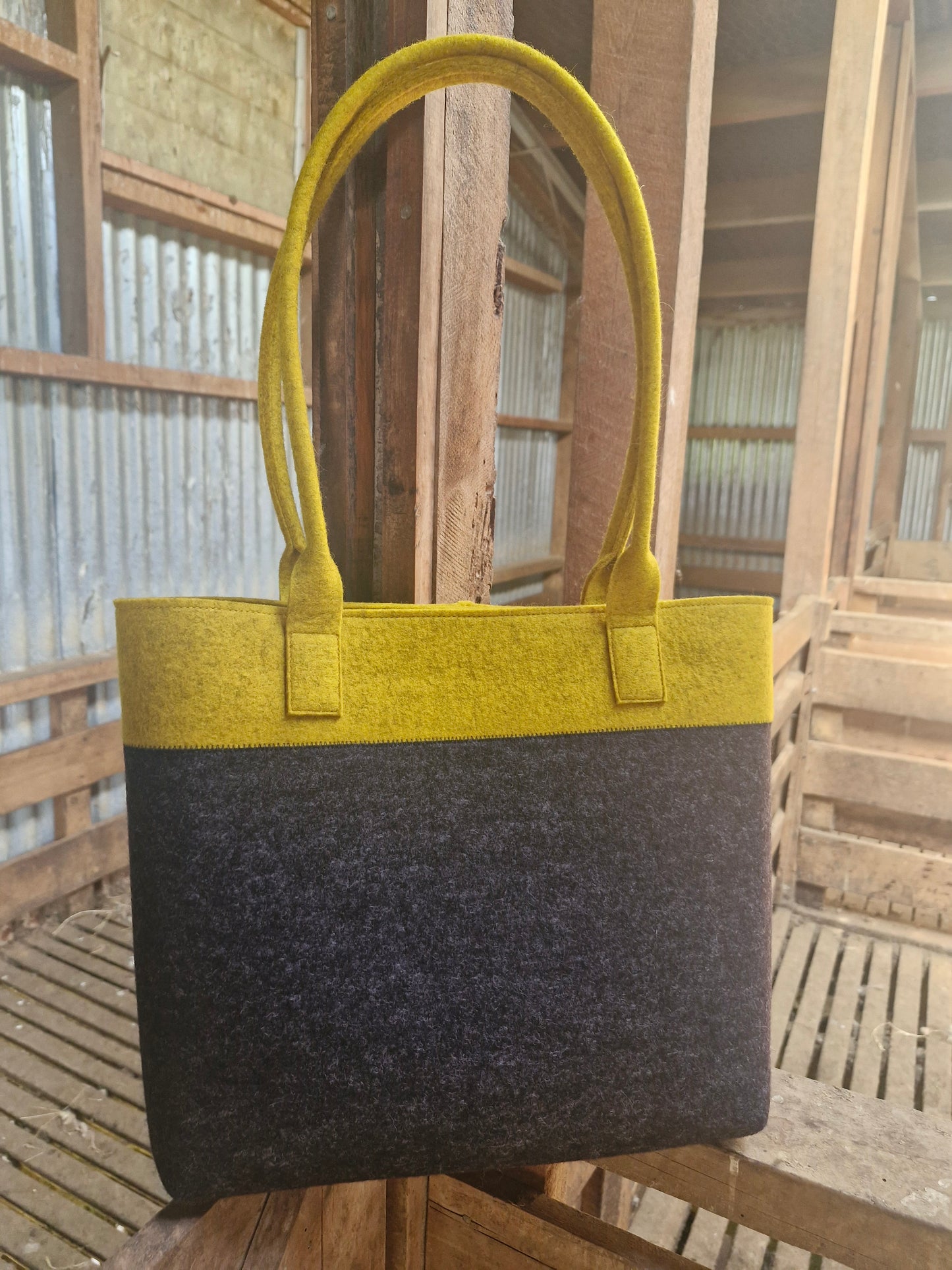 Merino Tote Bag - Two Tone