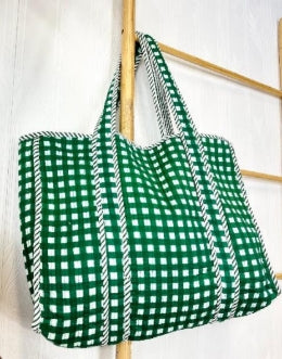 Cotton Quilted Tote Bag