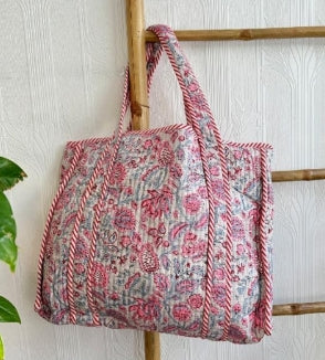 Cotton Quilted Tote Bag
