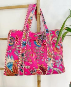 Cotton Quilted Tote Bag